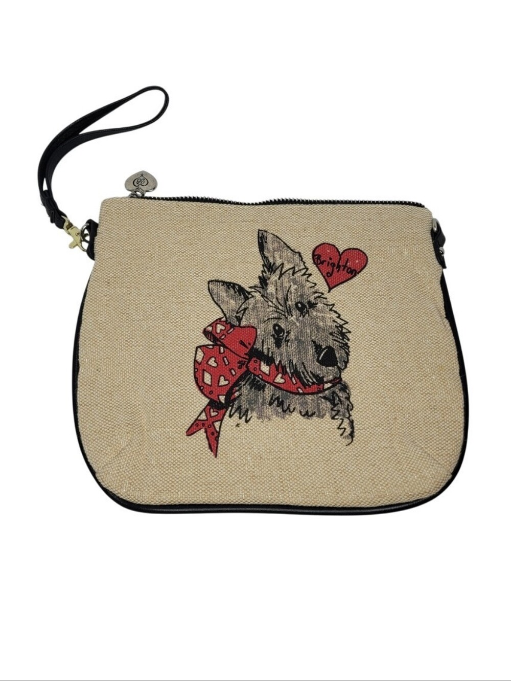 Brighton Scotty Dog Canvas Bag Wristlet